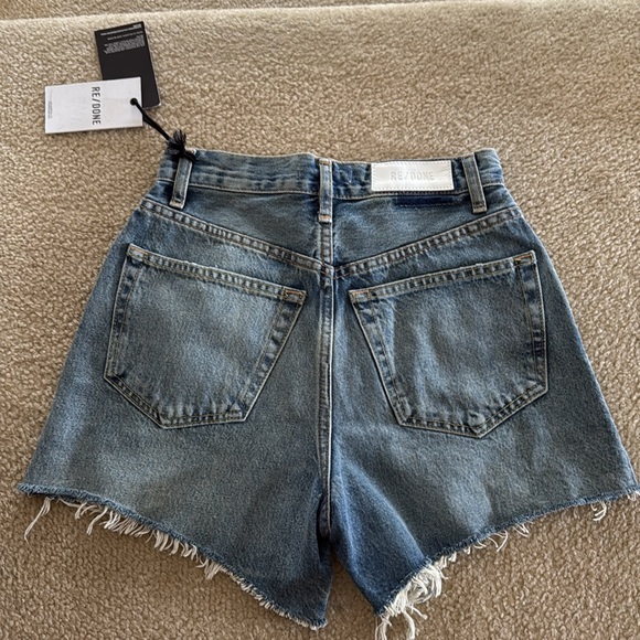 NWT RE/DONE 50s Cut Off High Waist Organic Cotton Jean Denim Shorts - Picture 10 of 11